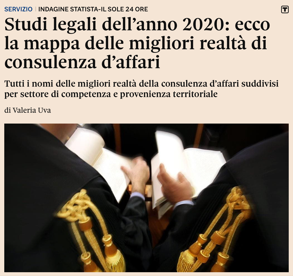 Studio Legale dell'anno 2019